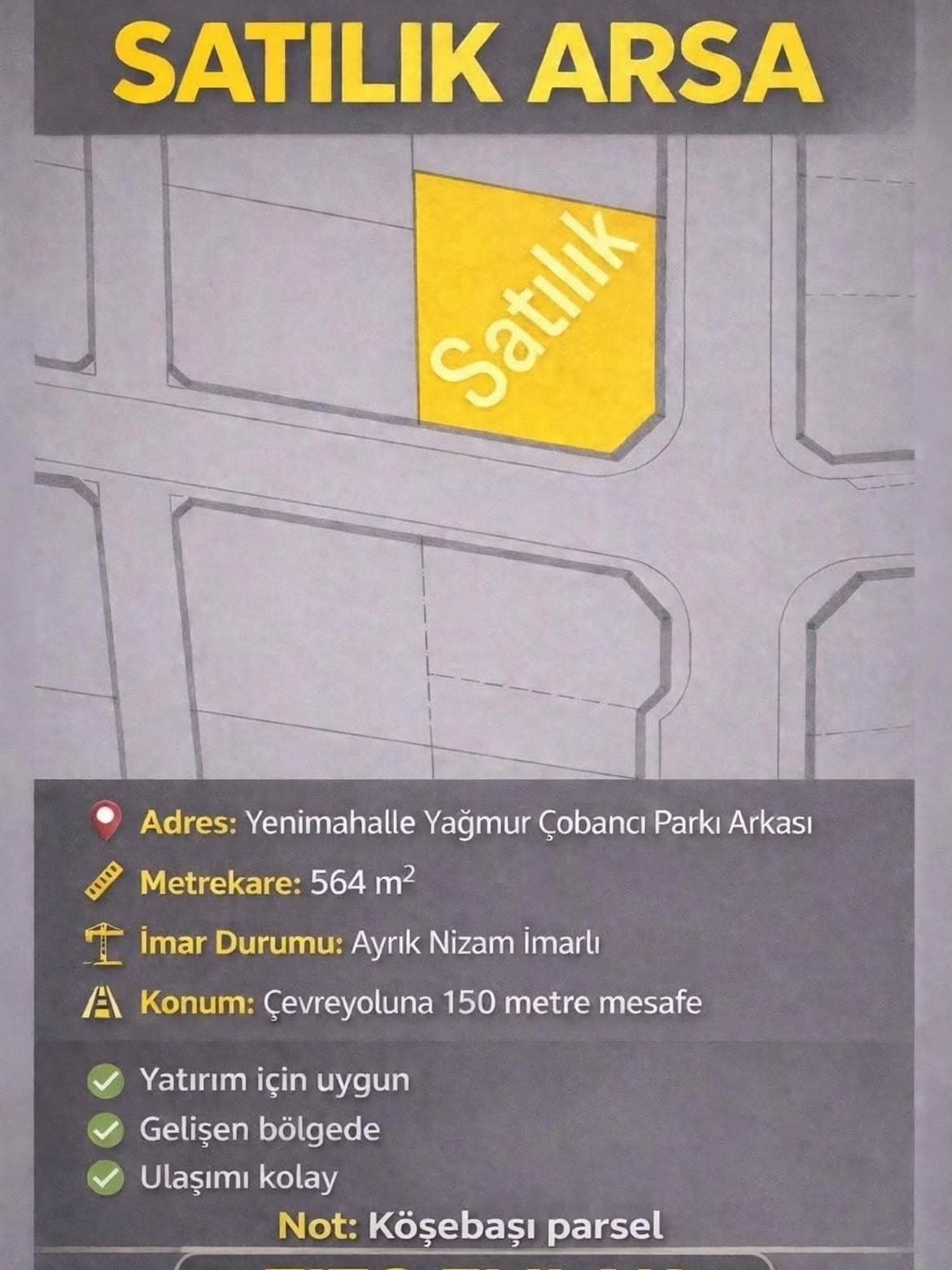 SATILIK İMARLI PARSEL